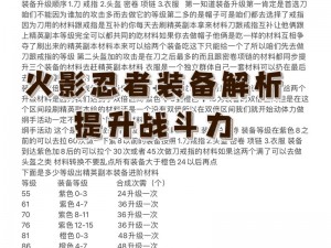 火影忍者忍者大师的特殊道具揭秘：神秘装备与独特技能一览