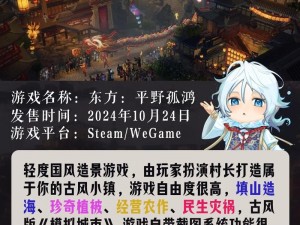 东方平野孤鸿在Steam上的名称及其一览：探寻东方奇幻世界的蒸汽时代之旅