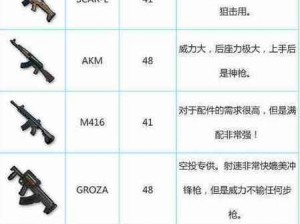 《和平精英火力对决20武器装备大全：详细解析与介绍》