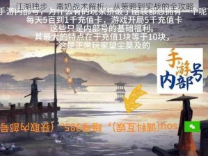 江湖独步，毒奶战术解析：从策略到实战的全攻略