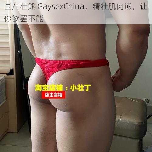 国产壮熊 GaysexChina，精壮肌肉熊，让你欲罢不能