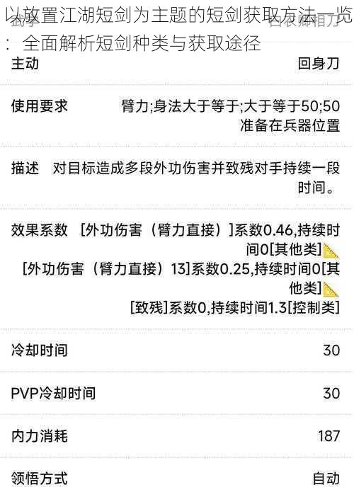 以放置江湖短剑为主题的短剑获取方法一览：全面解析短剑种类与获取途径