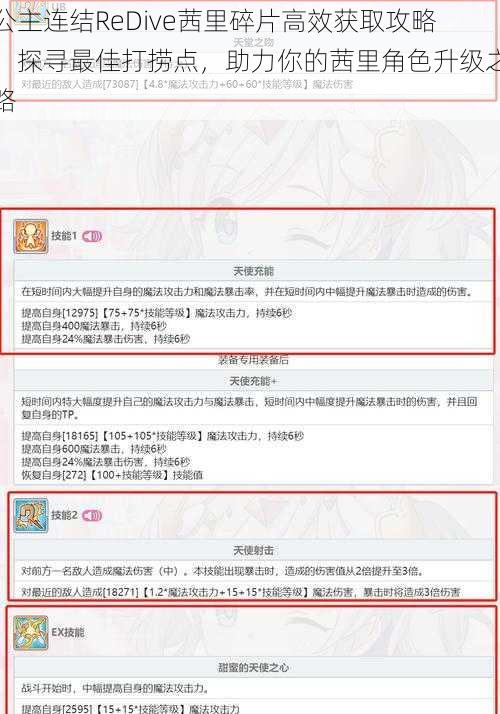 公主连结ReDive茜里碎片高效获取攻略：探寻最佳打捞点，助力你的茜里角色升级之路