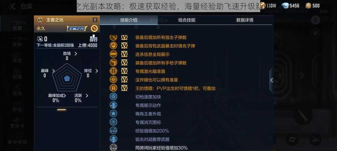 王者之光副本攻略：极速获取经验，海量经验助飞速升级新篇章