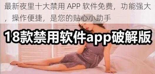 最新夜里十大禁用 APP 软件免费，功能强大，操作便捷，是您的贴心小助手