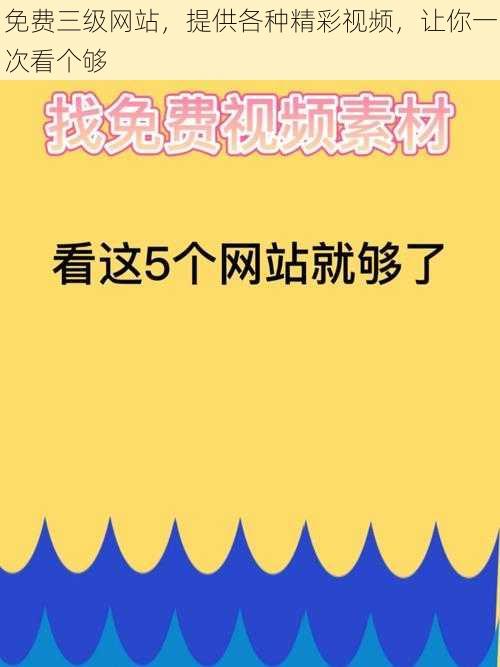 免费三级网站，提供各种精彩视频，让你一次看个够