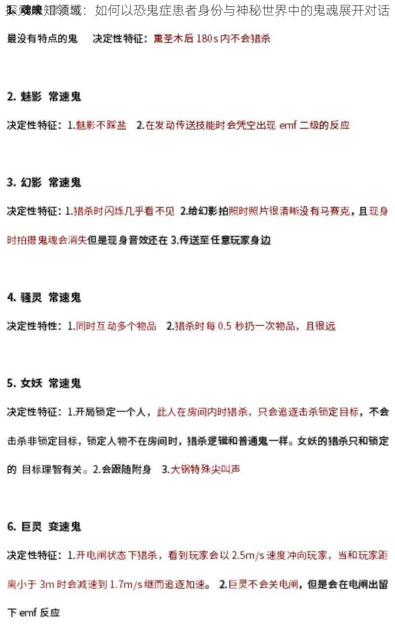 探索未知领域：如何以恐鬼症患者身份与神秘世界中的鬼魂展开对话