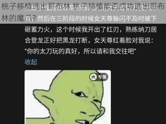 桃子移植逃出哥布林 桃子移植能否成功逃出哥布林的魔爪？