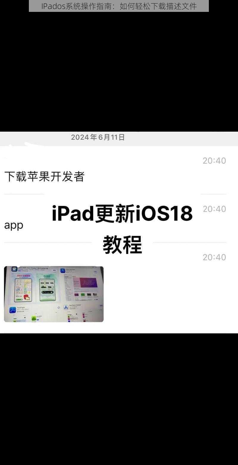 IPados系统操作指南：如何轻松下载描述文件