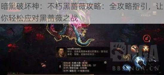 暗黑破坏神：不朽黑蔷薇攻略：全攻略指引，让你轻松应对黑蔷薇之战