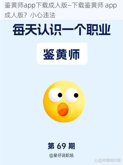 鉴黄师app下载成人版—下载鉴黄师 app 成人版？小心违法