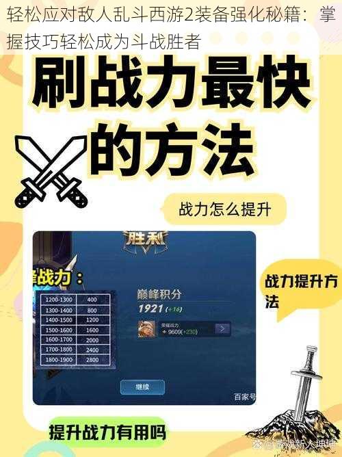 轻松应对敌人乱斗西游2装备强化秘籍：掌握技巧轻松成为斗战胜者