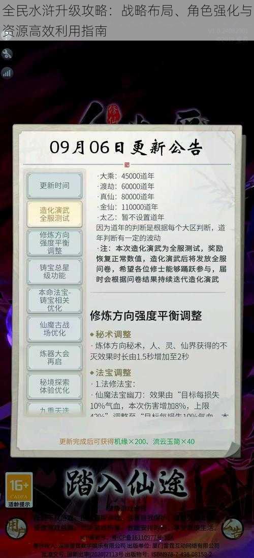 全民水浒升级攻略：战略布局、角色强化与资源高效利用指南