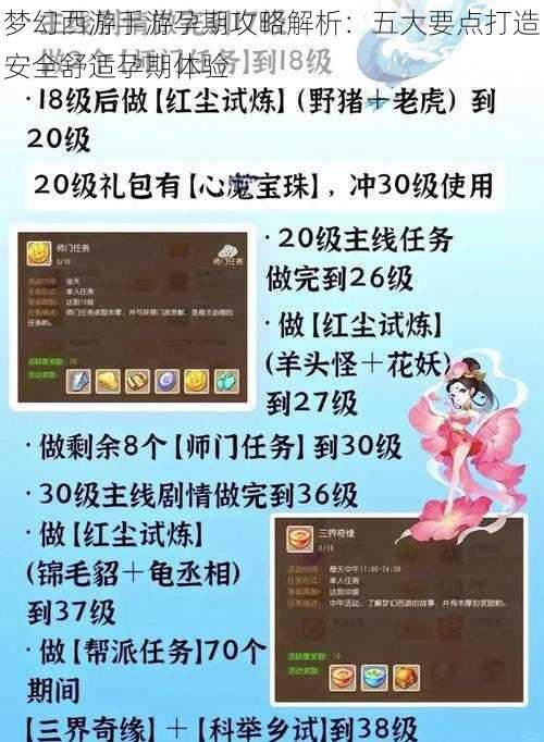 梦幻西游手游孕期攻略解析：五大要点打造安全舒适孕期体验