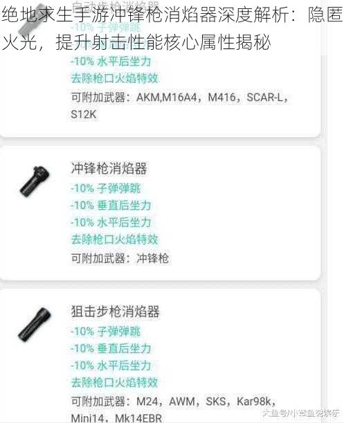 绝地求生手游冲锋枪消焰器深度解析：隐匿火光，提升射击性能核心属性揭秘