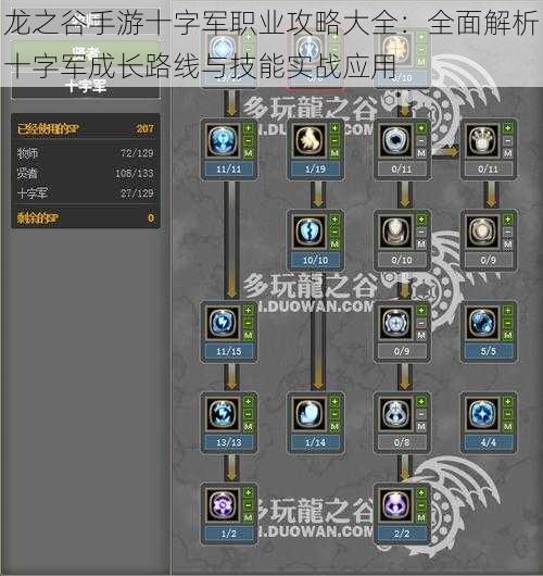 龙之谷手游十字军职业攻略大全：全面解析十字军成长路线与技能实战应用