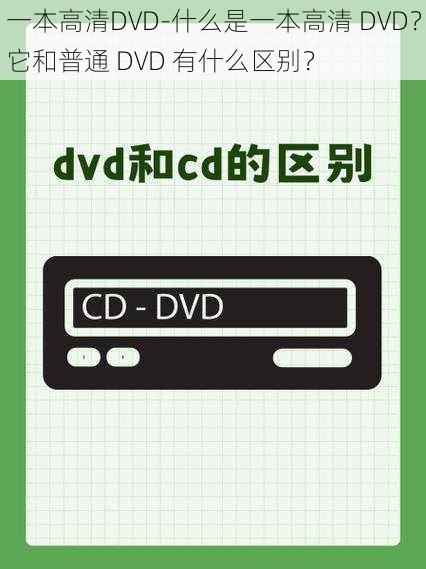 一本高清DVD-什么是一本高清 DVD？它和普通 DVD 有什么区别？