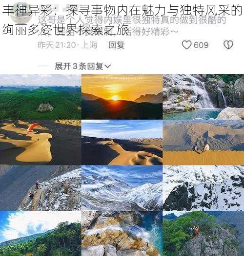 丰神异彩：探寻事物内在魅力与独特风采的绚丽多姿世界探索之旅