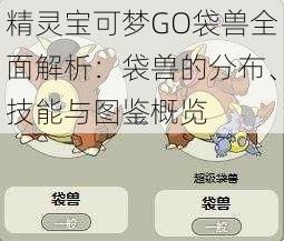 精灵宝可梦GO袋兽全面解析：袋兽的分布、技能与图鉴概览